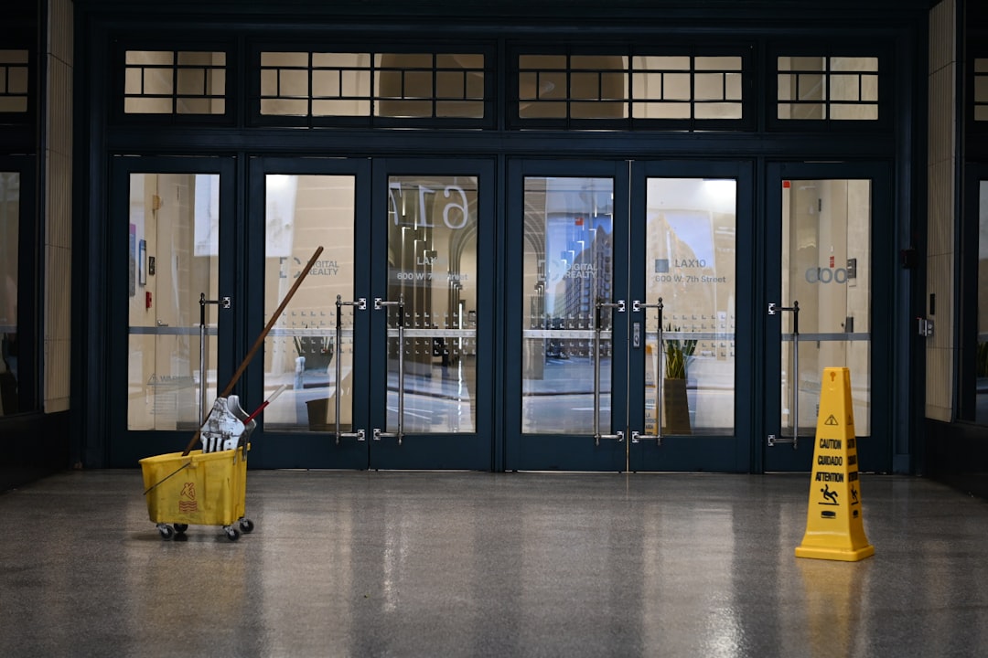 sweeping floor entrance clean daily