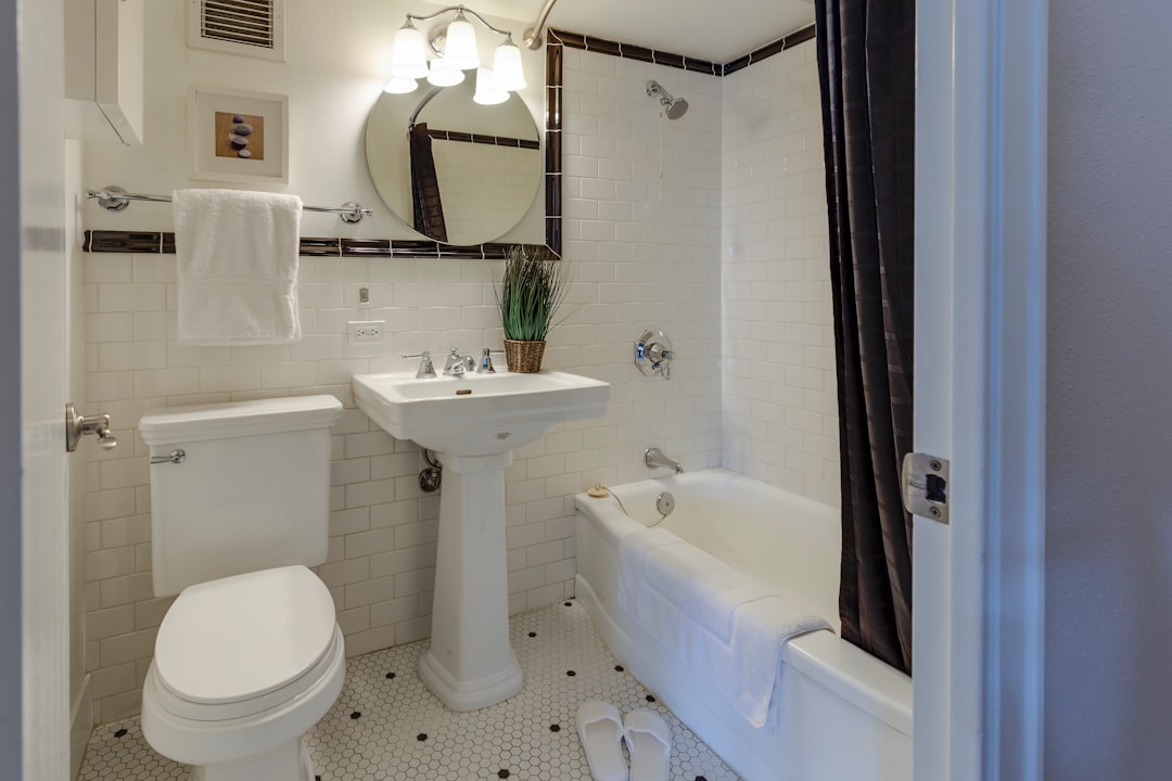 clean sparkling white toilet bathroom