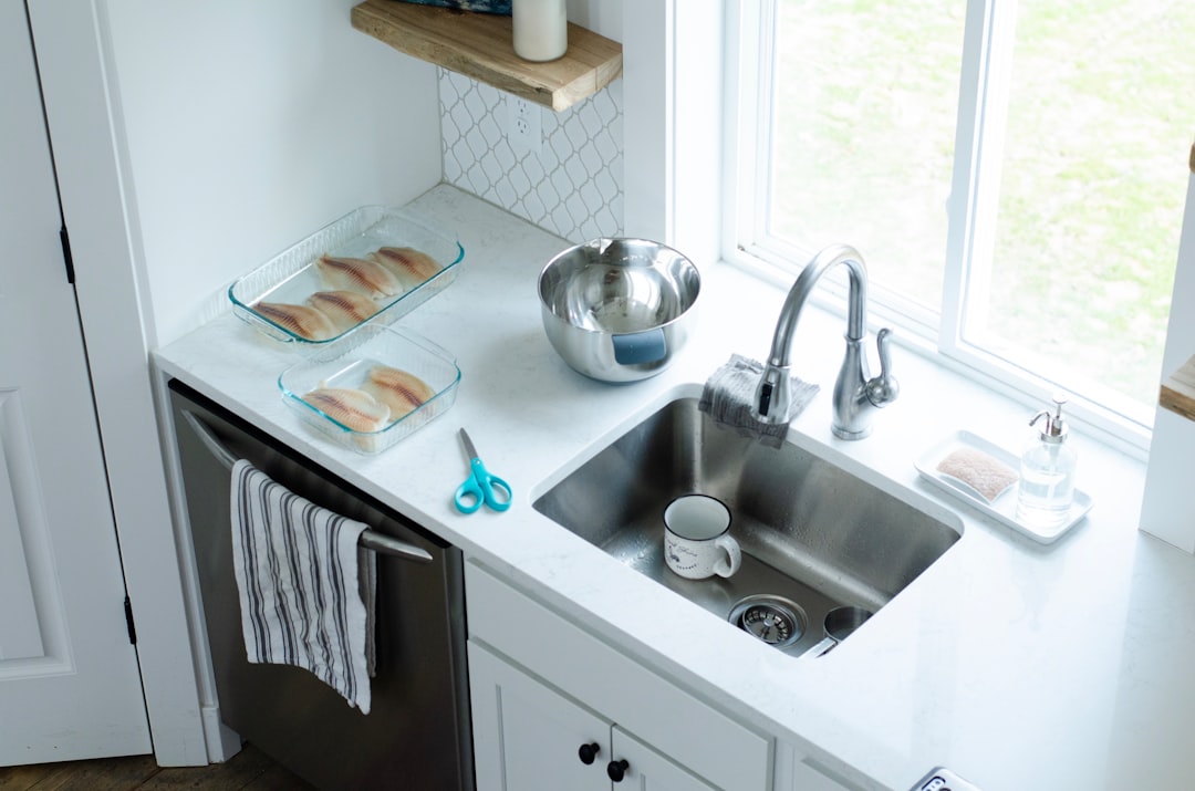 organized clean kitchen sink tidy