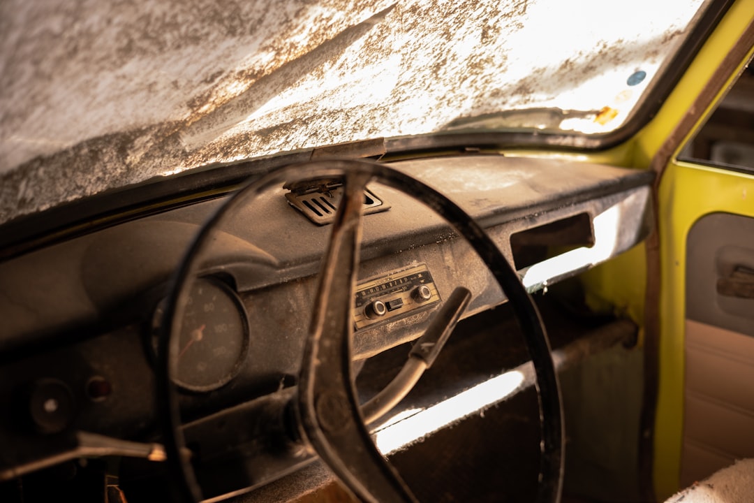 car interior dirty dust dashboard
