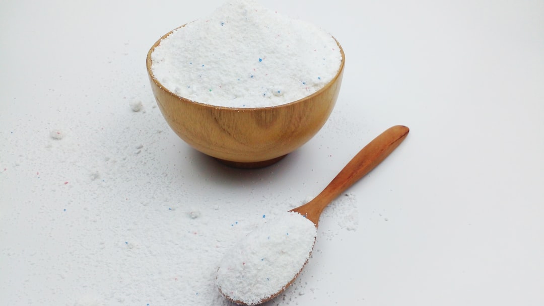 washing machine laundry powder step