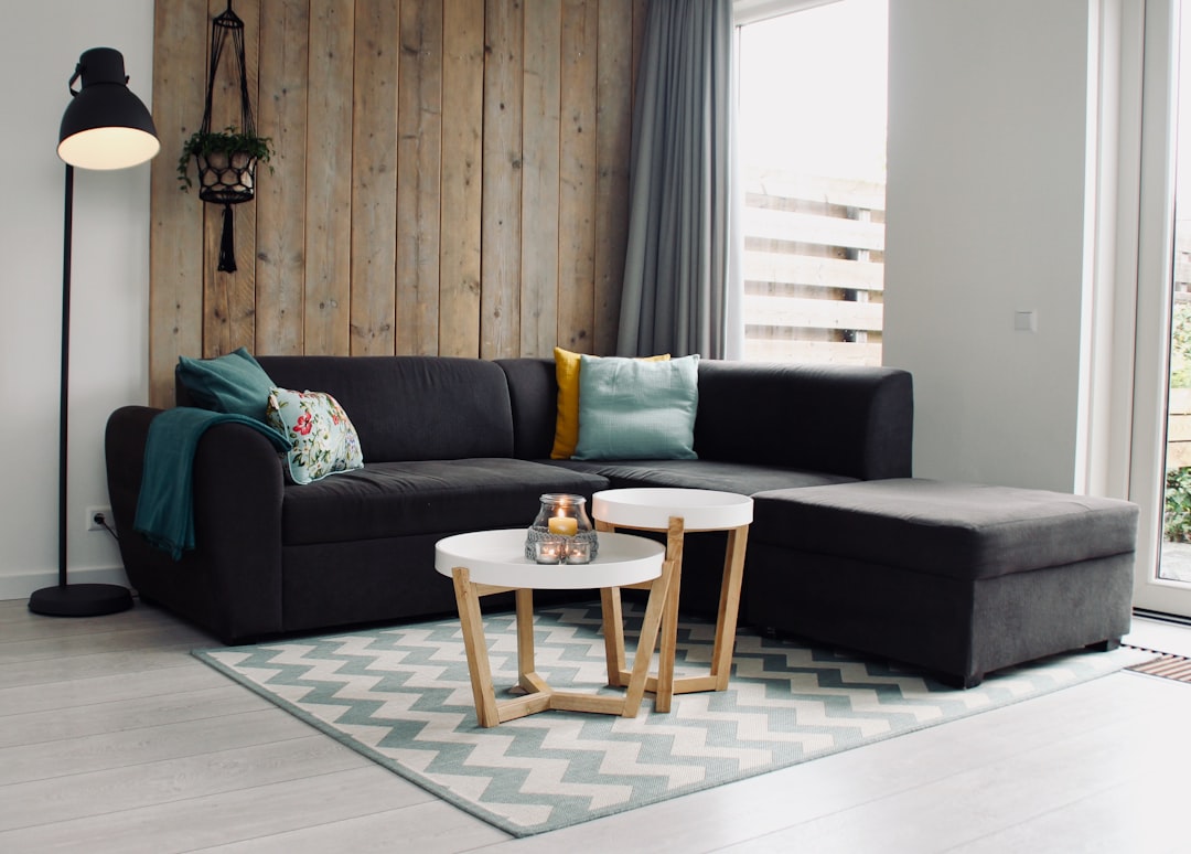 clean tidy living room sofa